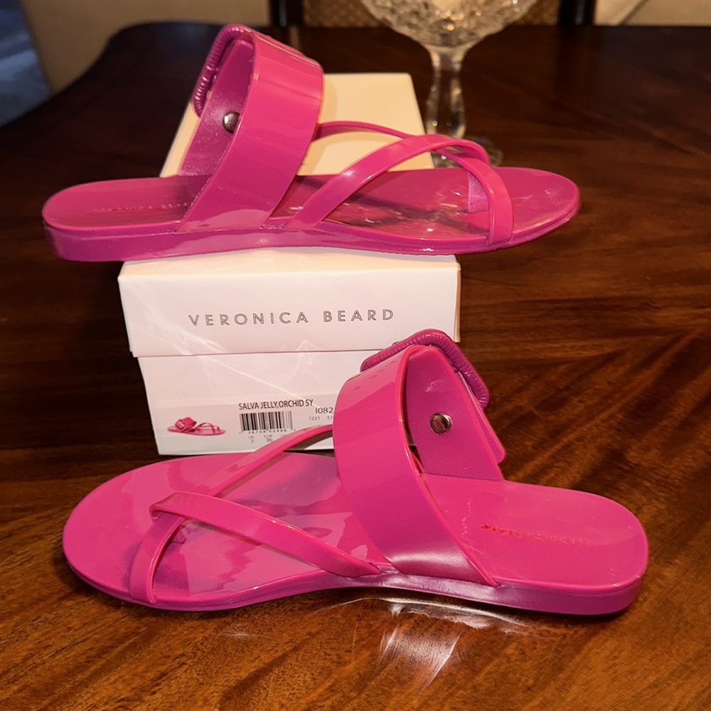 NEW❗️Veronica Beard Salva Jelly Orchid Sandal